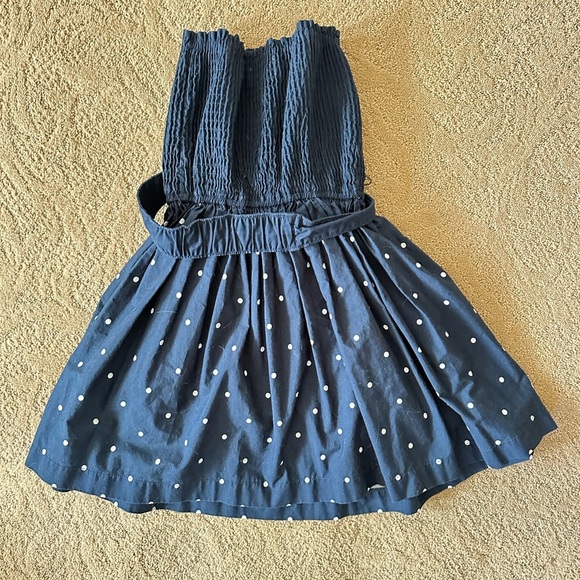 Vintage Y2K Abercrombie & Fitch Navy Polka Dot Strapless Dress – Size XS - Picture 2 of 7